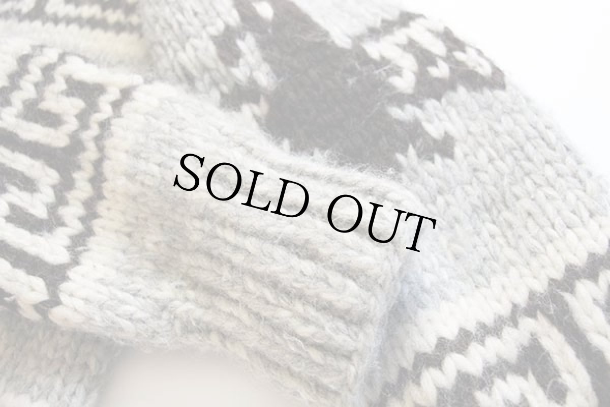 画像6: カナダ製 サンダーバード柄 ウール カウチンセーター (6)