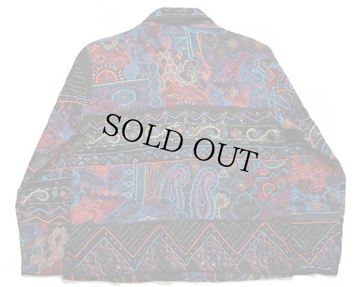 画像2: CHICO'S アップリケ&スパンコール&ビーズ&刺繍 装飾 コットン×レーヨン ジャケット 2 (2)