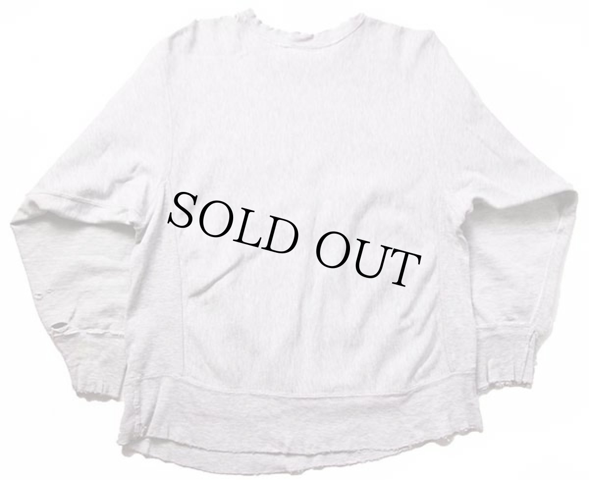 画像2: 80s USA製 Championチャンピオン MACALESTER COLLEGE リバースウィーブ スウェット ボロ 杢グレー L (2)