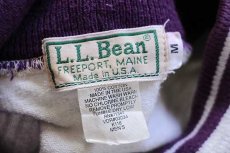 画像4: 80s USA製 L.L.Bean モックネック ヘビー コットン スウェット 杢ライトグレー M (4)