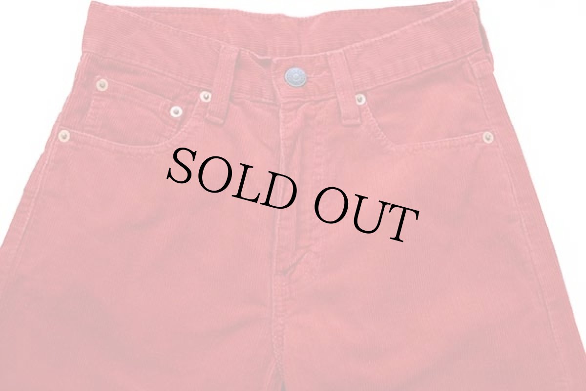 画像4: 90s Levi'sリーバイス 534 コーデュロイパンツ 赤 w27 L32★ユーロ (4)