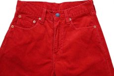 画像4: 90s Levi'sリーバイス 534 コーデュロイパンツ 赤 w27 L32★ユーロ (4)