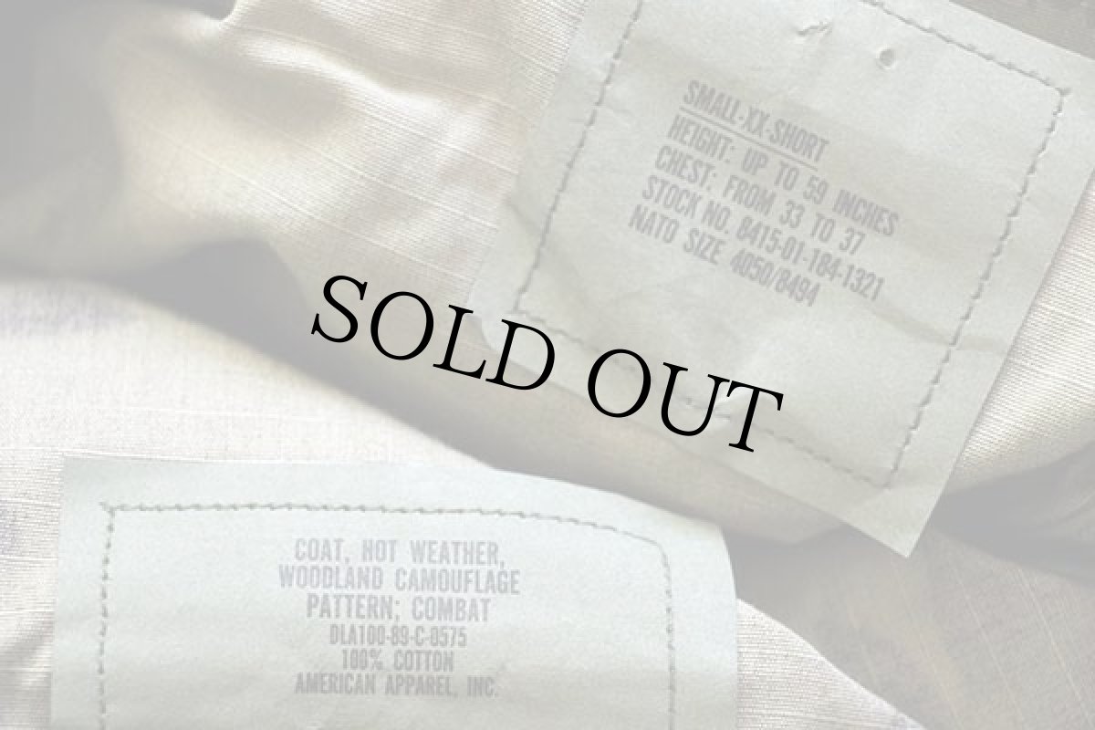 画像4: デッドストック★80s 米軍 U.S.ARMY ウッドランドカモ BDU ジャケット S-XXS (4)