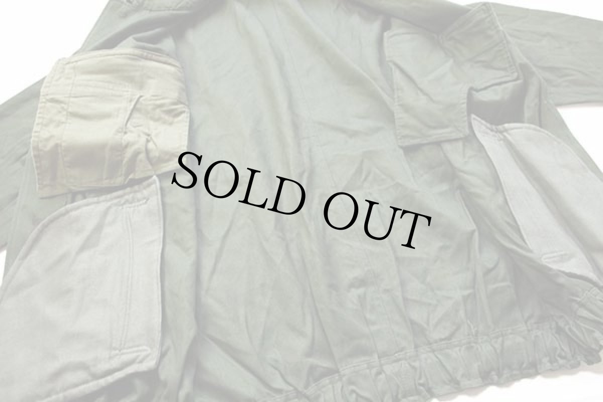 画像5: デッドストック★80s ハンガリー軍 チンスト付き コットンジャケット オリーブグリーン 48 (5)