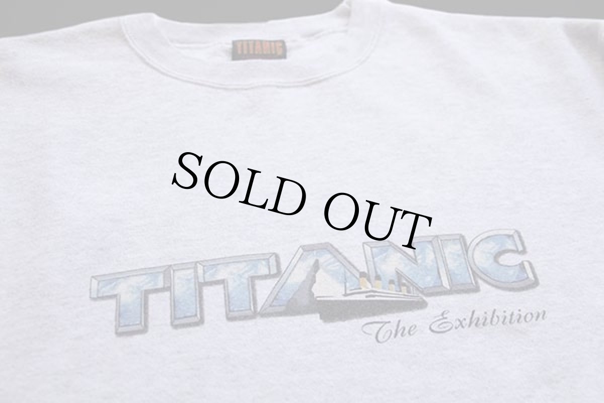 画像3: 90s USA製 TITANIC The Exhibition ロゴ スウェット 杢ライトグレー L (3)