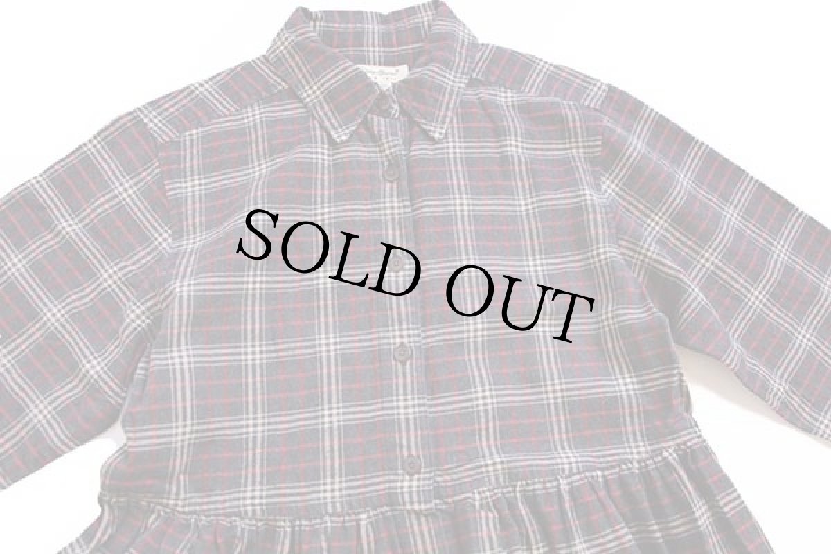 画像3: 90s EddieBauerエディーバウアー タータンチェック マキシ丈 コットン ライトネル ワンピース S (3)