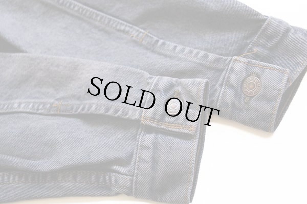 画像6: 80s USA製 Levi'sリーバイス Clifford 恐竜 刺繍 70507 デニムジャケット 4ポケット 後染め 薄紺 S (6)