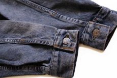 画像6: 80s USA製 Levi'sリーバイス Clifford 恐竜 刺繍 70507 デニムジャケット 4ポケット 後染め 薄紺 S (6)