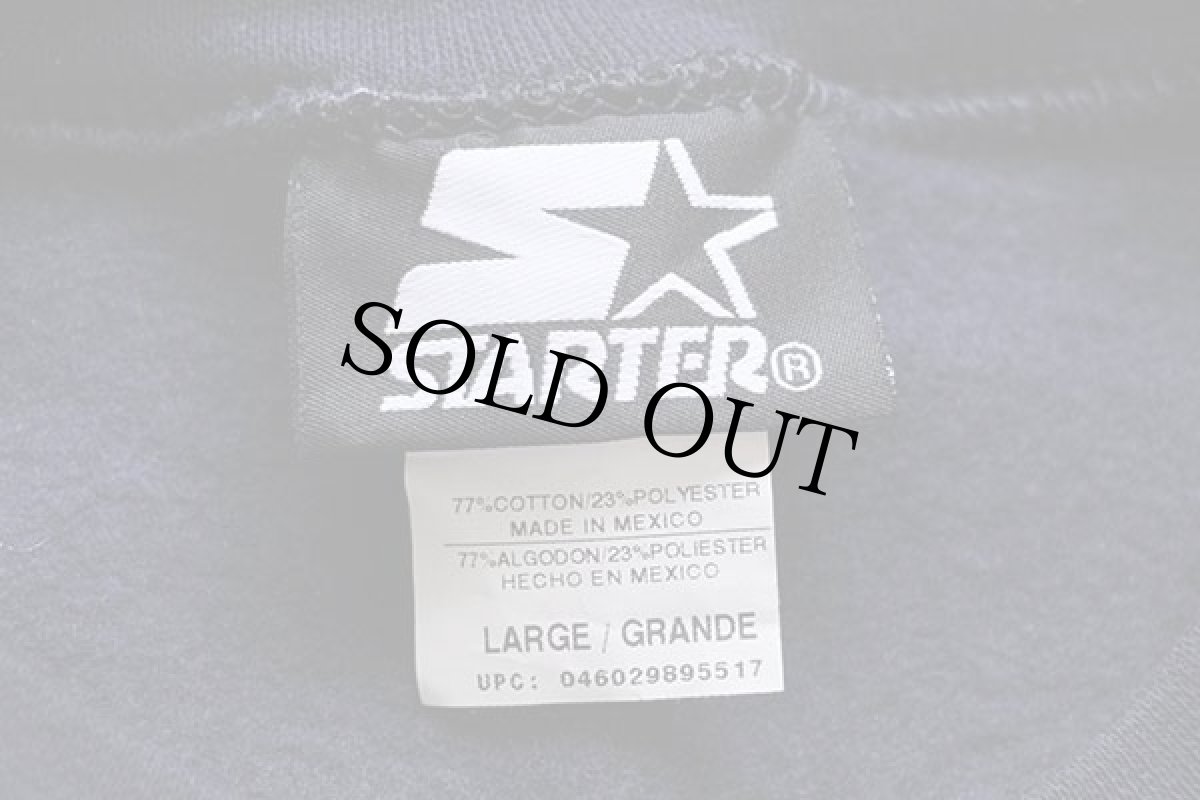 画像5: デッドストック★90s メキシコ製 STARTERスターター ワンポイント 前V スウェット 紺 L (5)