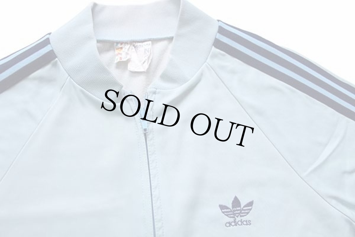 画像3: 70s フランス製 adidasアディダス VENTEX ATP トラックジャケット 水色×紺 M★ジャージ (3)