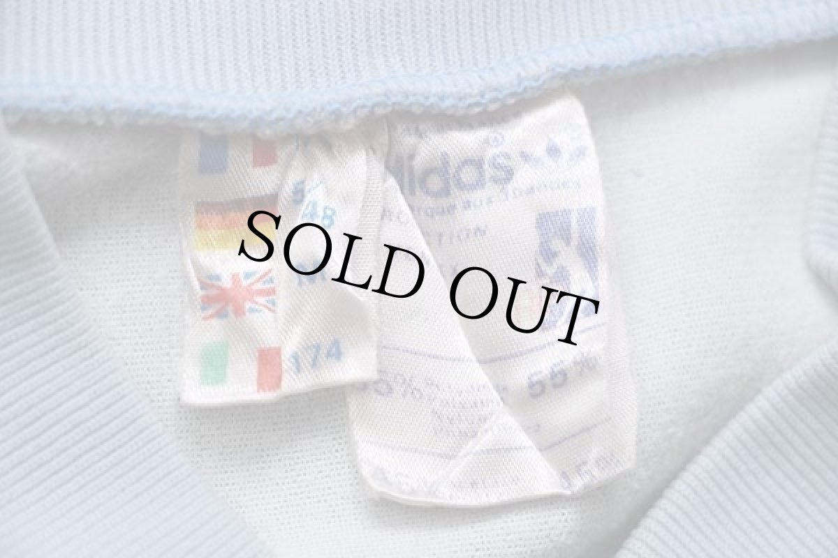 画像4: 70s フランス製 adidasアディダス VENTEX ATP トラックジャケット 水色×紺 M★ジャージ (4)