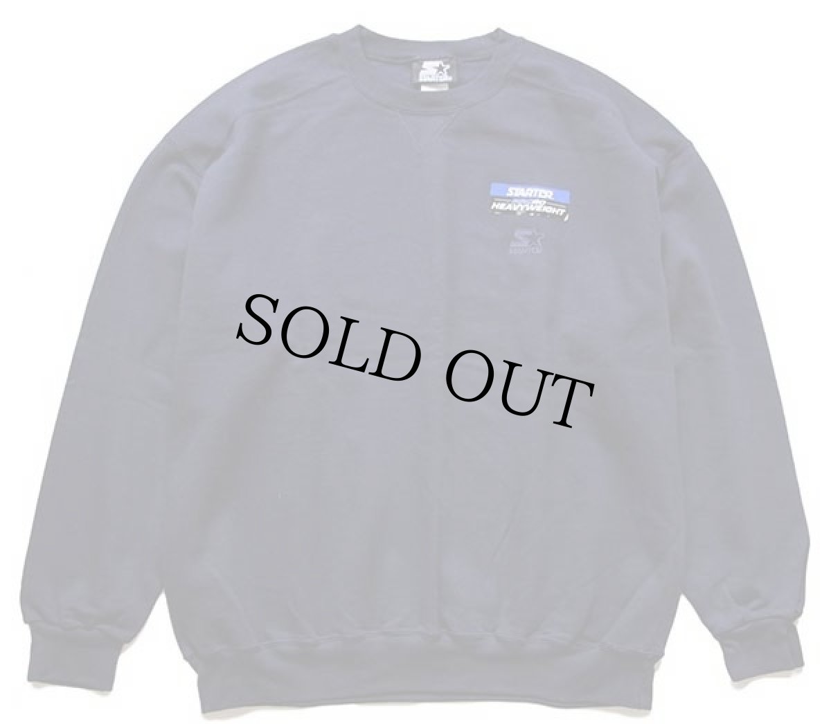 画像2: デッドストック★90s メキシコ製 STARTERスターター ワンポイント 前V スウェット 紺 L (2)