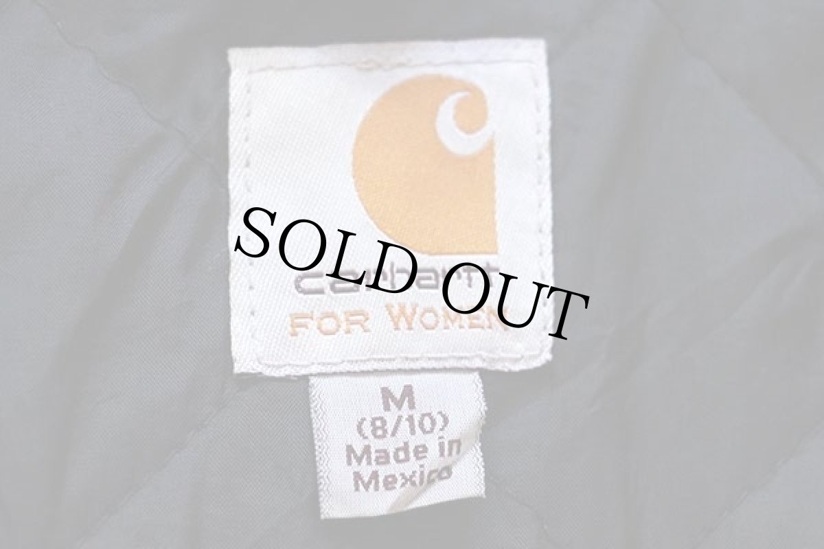 画像3: 00s メキシコ製 carharttカーハート キルティングライナー ダック地 アクティブジャケット パーカー 紫 W-M (3)