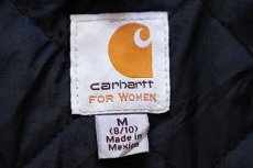 画像3: 00s メキシコ製 carharttカーハート キルティングライナー ダック地 アクティブジャケット パーカー 紫 W-M (3)