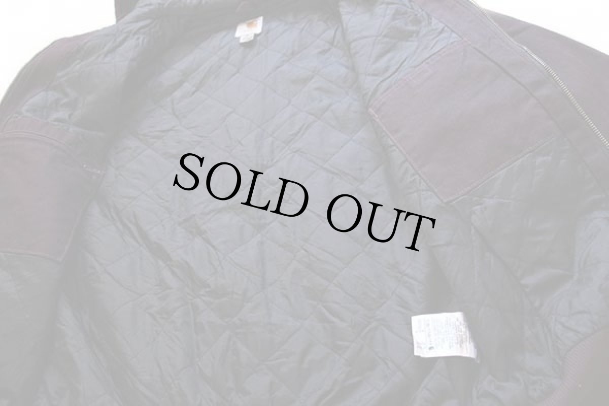 画像4: 00s メキシコ製 carharttカーハート キルティングライナー ダック地 アクティブジャケット パーカー 紫 W-M (4)