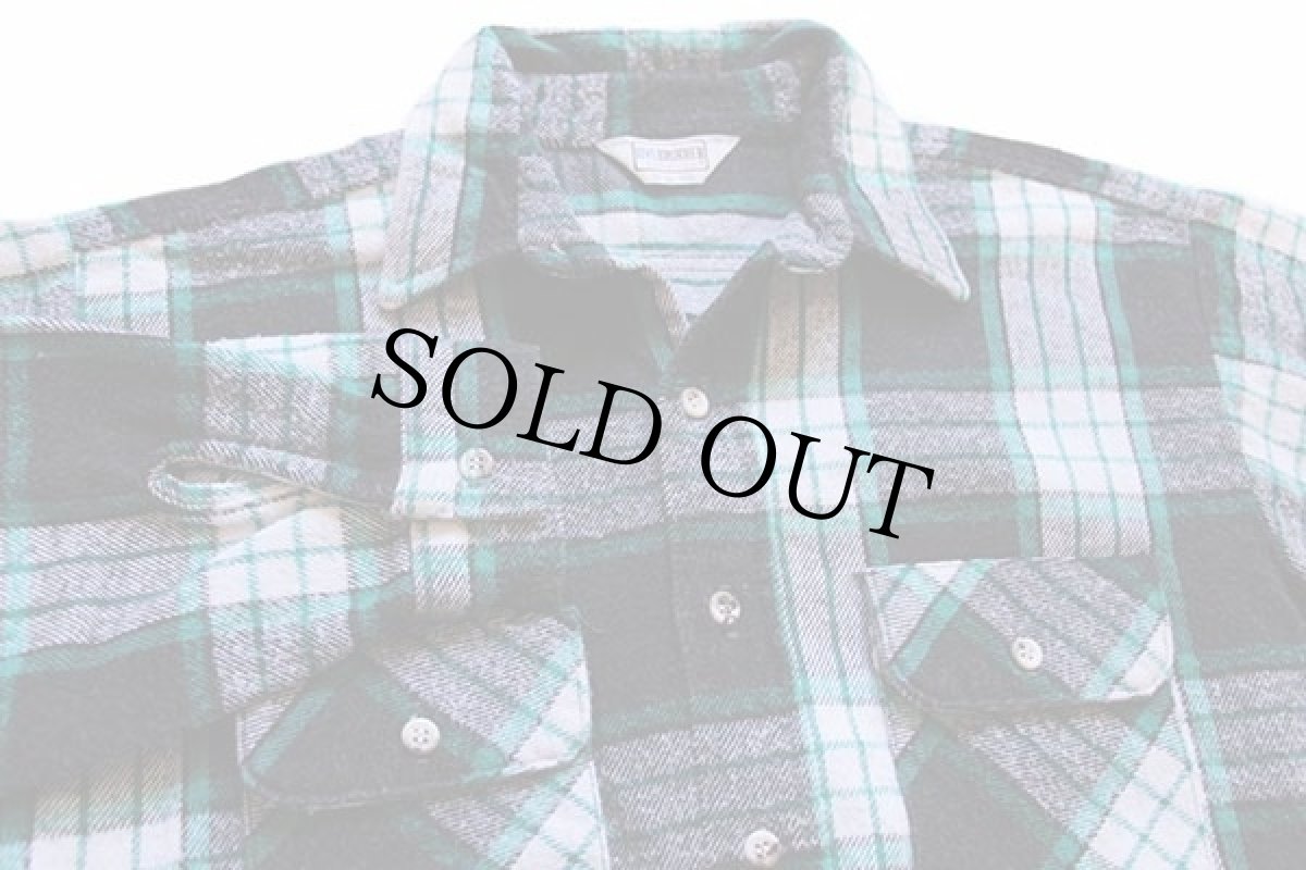 画像3: 80s USA製 FIVE BROTHERファイブブラザー チェック コットン フランネルシャツ L (3)