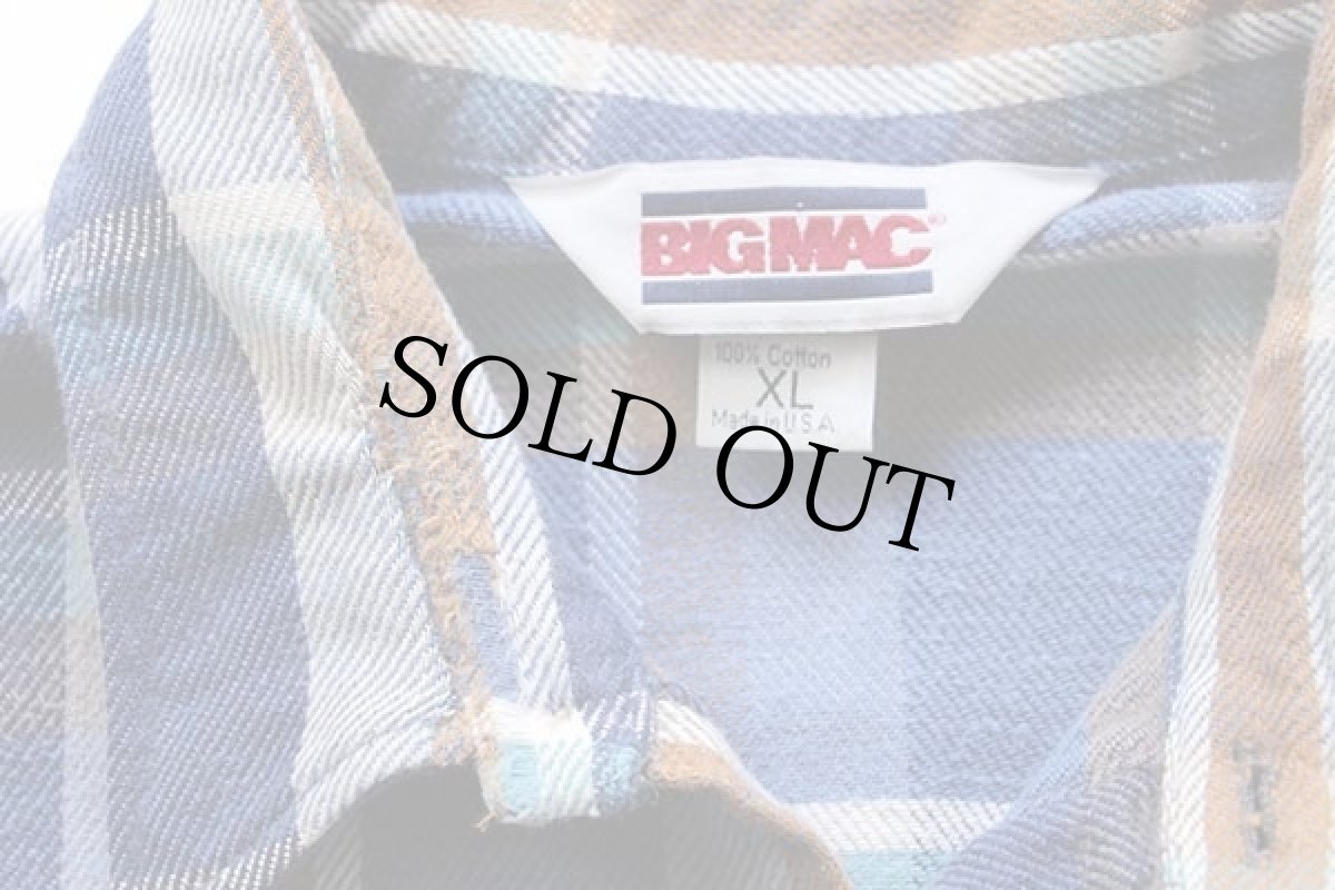 画像4: 80s USA製 JCPenney BIGMACビッグマック チェック コットン フランネルシャツ XL (4)