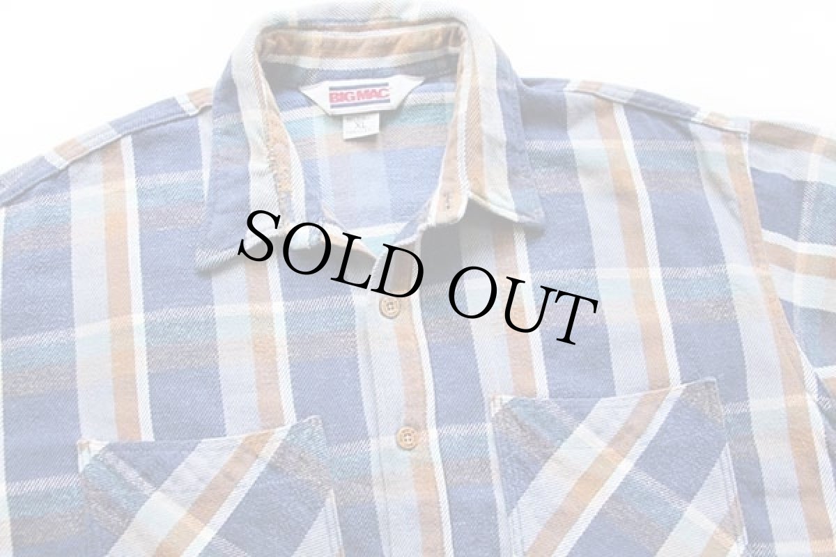 画像3: 80s USA製 JCPenney BIGMACビッグマック チェック コットン フランネルシャツ XL (3)