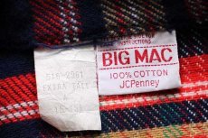 画像4: 70s JCPenney BIGMACビッグマック タータンチェック コットン フランネルシャツ 15XT (4)