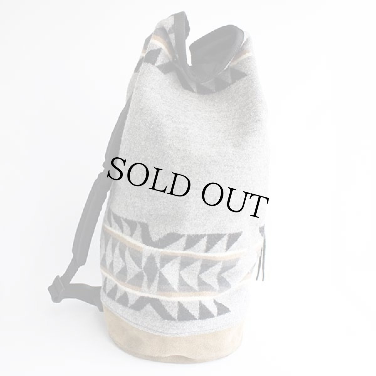 画像2: 80s USA製 PENDLETONペンドルトン ネイティブ柄 ボトムレザー ウール ブランケット ワンショルダーバッグ (2)