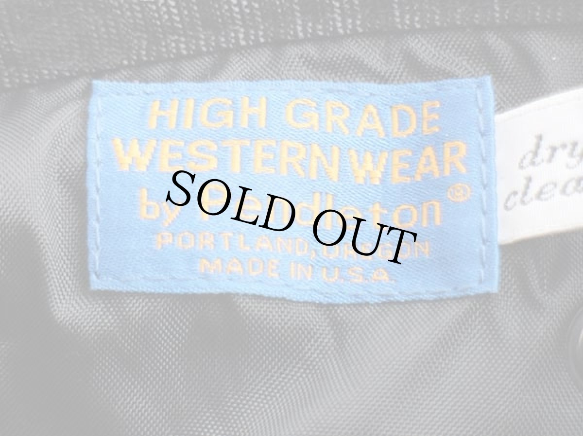 画像5: 80s USA製 PENDLETONペンドルトン ネイティブ柄 ボトムレザー ウール ブランケット ワンショルダーバッグ (5)