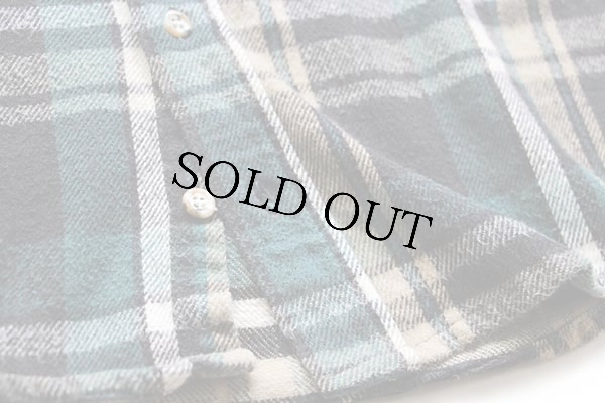 画像5: 90s USA製 FIVE BROTHERファイブブラザー チェック コットン フランネルシャツ M (5)