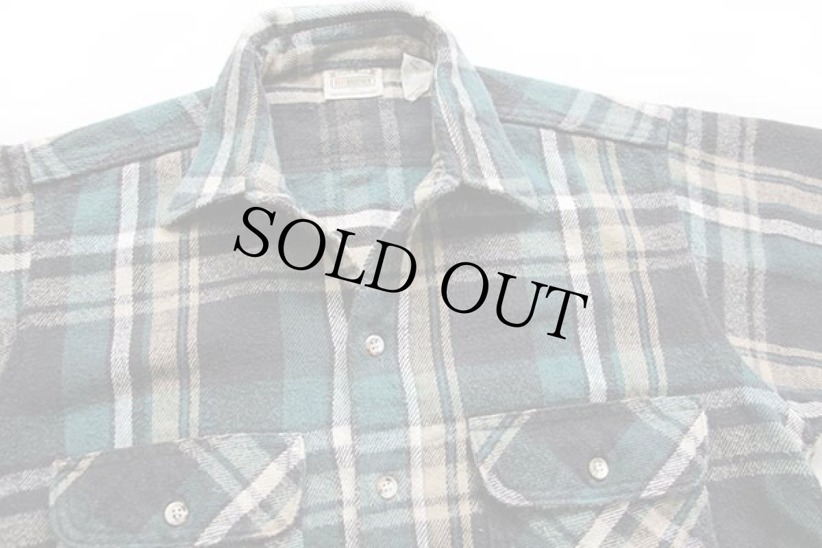 画像3: 90s USA製 FIVE BROTHERファイブブラザー チェック コットン フランネルシャツ M (3)