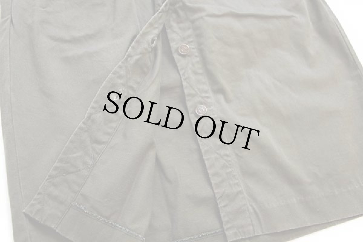 画像5: 80s BANANA REPUBLICバナナリパブリック ノーカラー コットンツイル ワンピース オリーブ 10 (5)