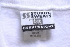 画像4: デッドストック★90s USA製 STURDY SWEATS by Leeリー 無地 スウェット 白 M (4)