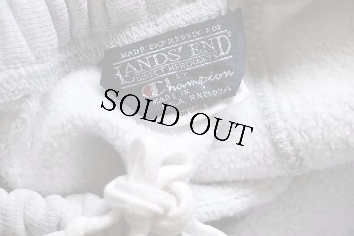 画像6: 80s USA製 Championチャンピオン×LANDS'ENDランズエンド 無地 リバースウィーブ スウェットパンツ 杢グレー M (6)