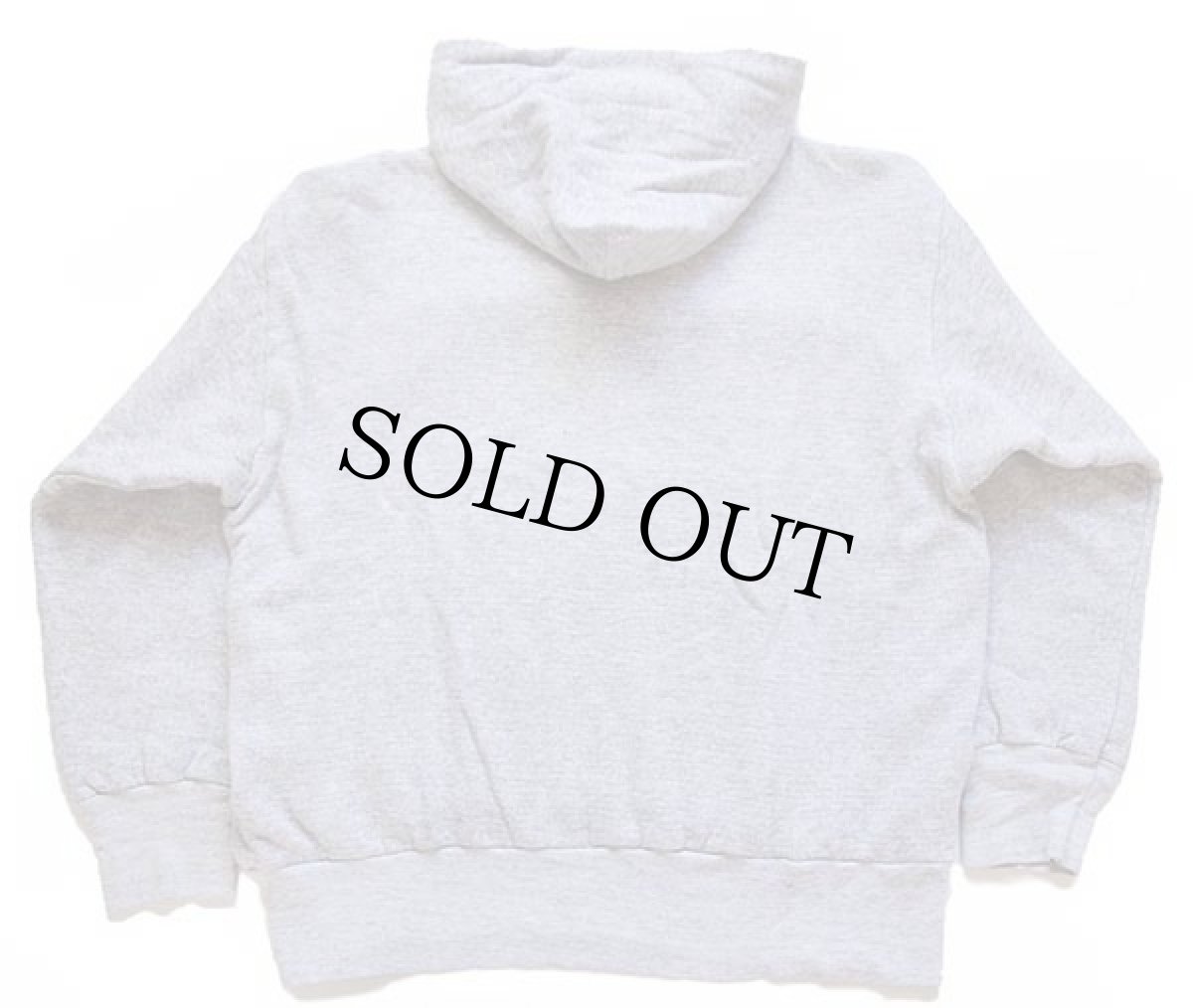 画像2: 50s UNKNOWN 無地 裏サーマル スウェットパーカー 杢グレー (2)