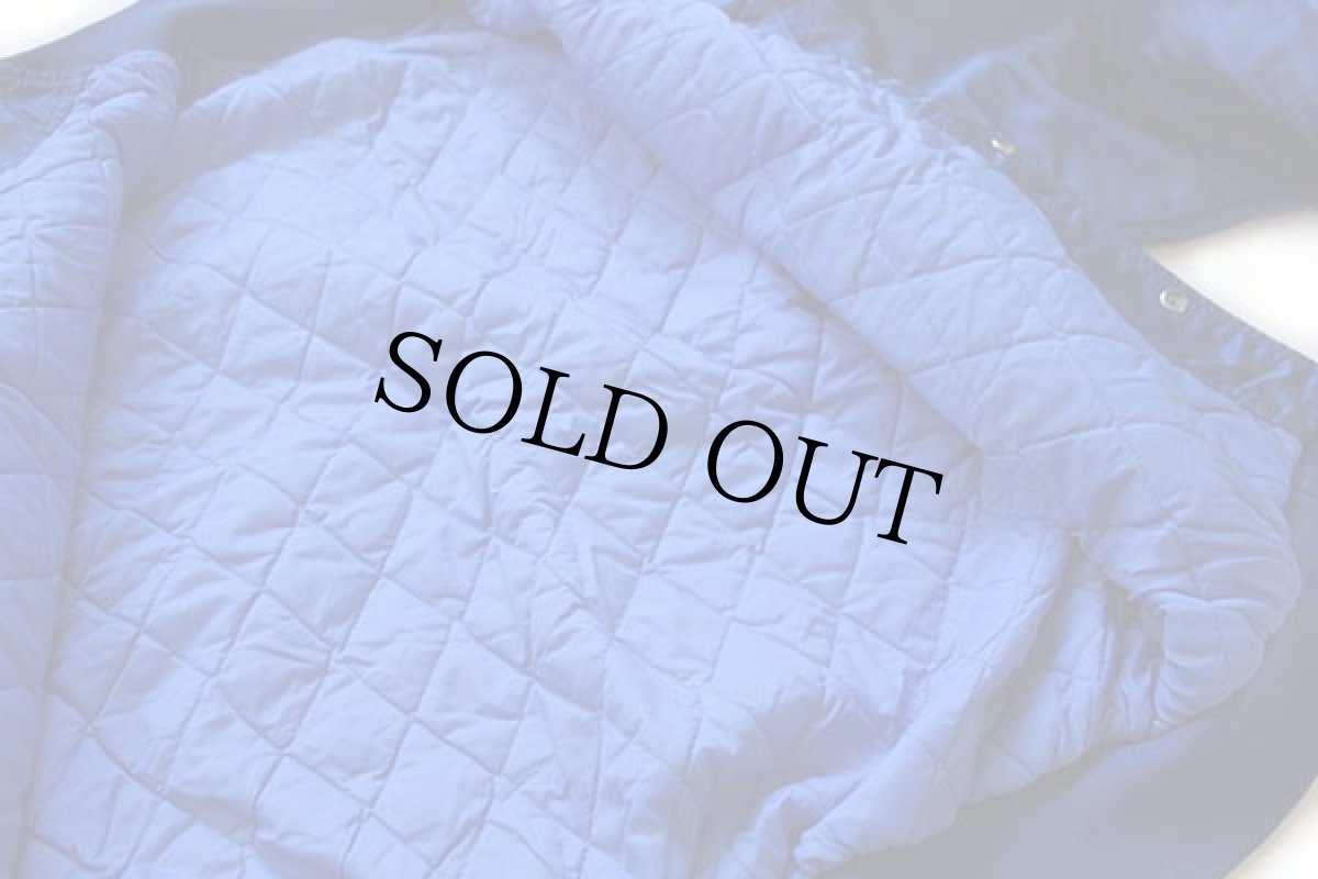 画像5: 90s USA製 California BASEBALL キルティングライナー ナイロンスタジャン 青 L (5)