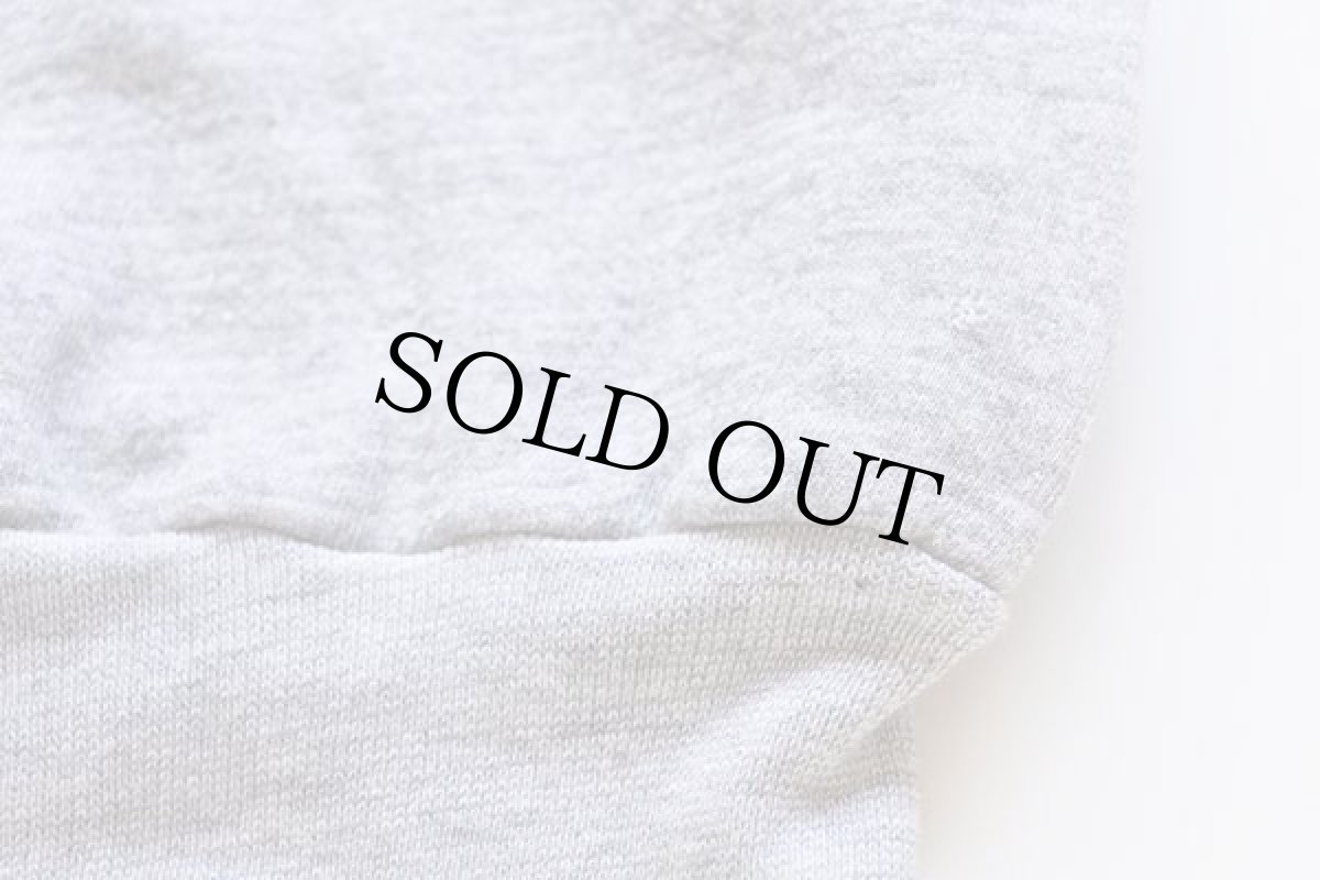 画像5: 50s UNKNOWN 無地 裏サーマル スウェットパーカー 杢グレー (5)