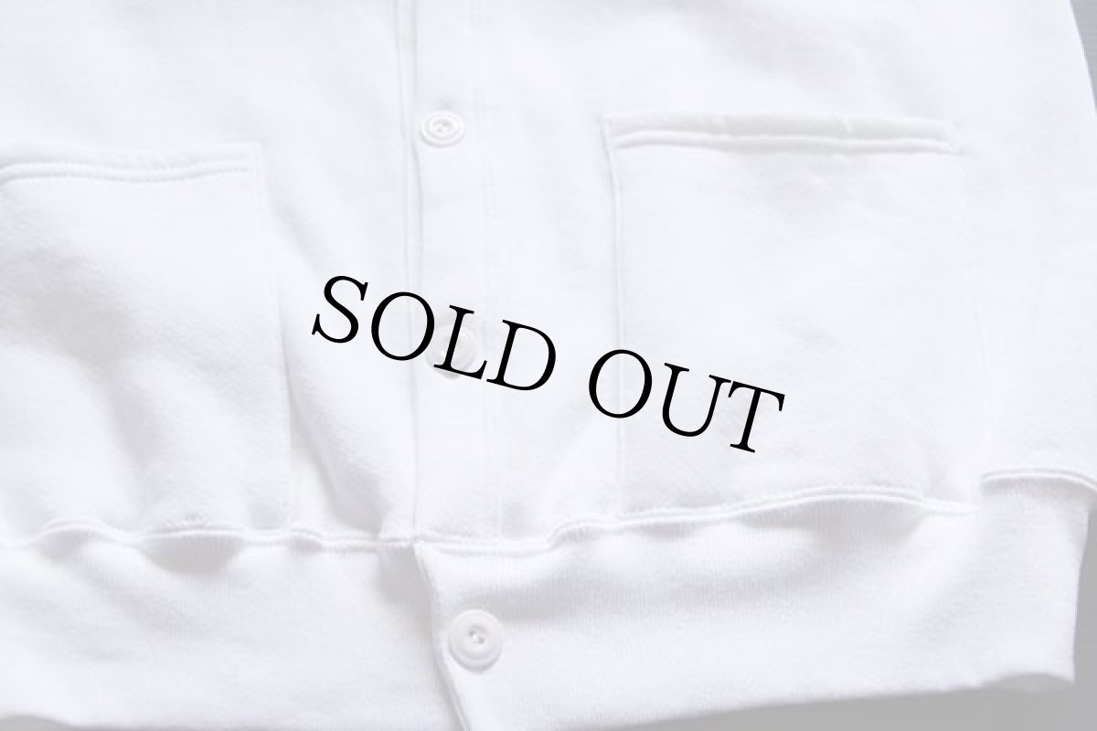 画像6: デッドストック★80s USA製 JERZEES リメイク レース装飾 パチポケ スウェット カーディガン 白 (6)