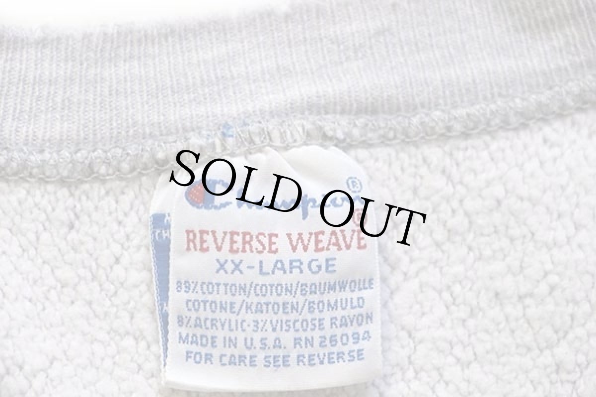 画像3: 90s USA製 Championチャンピオン ST.CLOUD STATE 三段中抜き リバースウィーブ スウェット 杢グレー XXL (3)