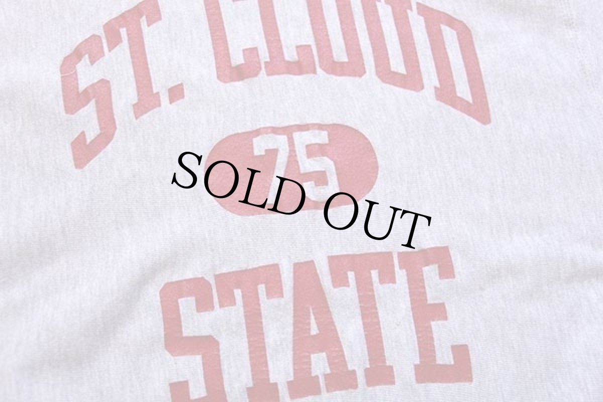 画像4: 90s USA製 Championチャンピオン ST.CLOUD STATE 三段中抜き リバースウィーブ スウェット 杢グレー XXL (4)