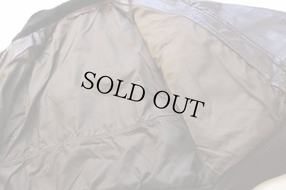 画像8: 70s 米軍 U.S.NAVY G-1 フライト レザージャケット 焦げ茶 (8)