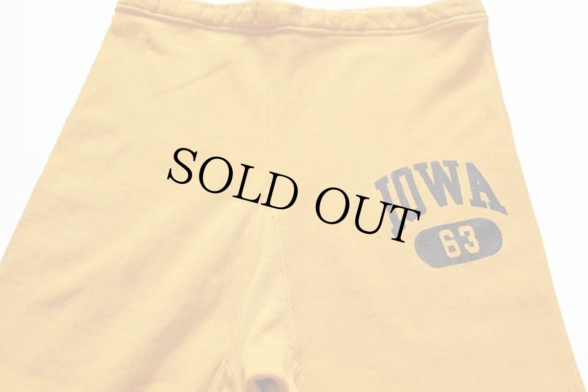 画像4: 80s USA製 Championチャンピオン IOWA 63 リバースウィーブ スウェットパンツ イエロー (4)