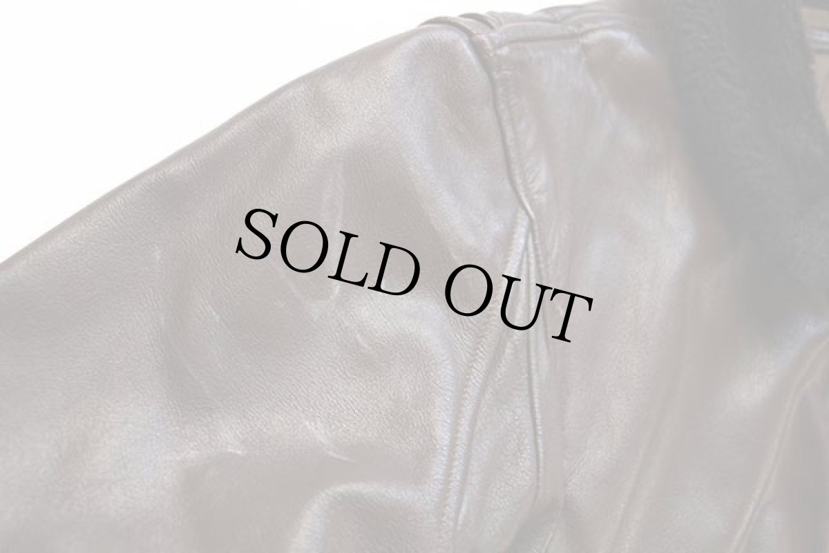 画像10: 70s 米軍 U.S.NAVY G-1 フライト レザージャケット 焦げ茶 (10)