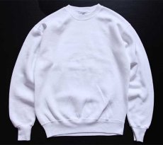 画像1: デッドストック★90s USA製 STURDY SWEATS by Leeリー 無地 スウェット 白 M★ブランク (1)