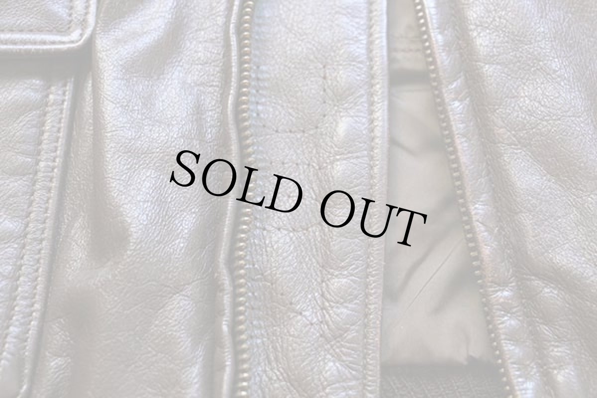 画像6: 70s 米軍 U.S.NAVY G-1 フライト レザージャケット 焦げ茶 (6)