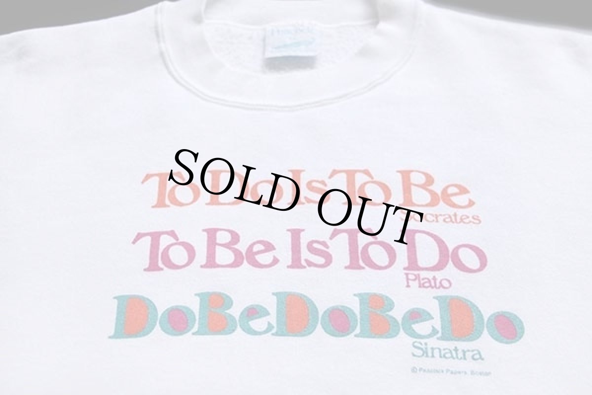 画像3: 90s USA製 Peacock Socrates Plato Sinatra メッセージ スウェット 白 XL (3)