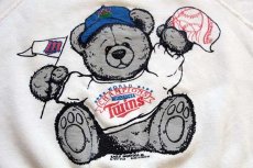 画像3: 80s MLB Minnesota Twins ベア スウェット 白 キッズ (3)