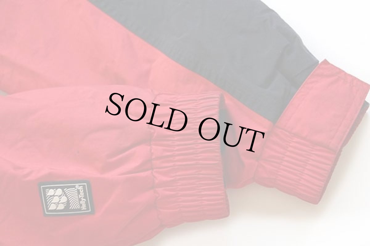 画像8: 90s HELLY HANSENヘリーハンセン ツートン 切り替え Helly-Tech Thinsulate 中綿入り ナイロンジャケット 赤×黒 L (8)