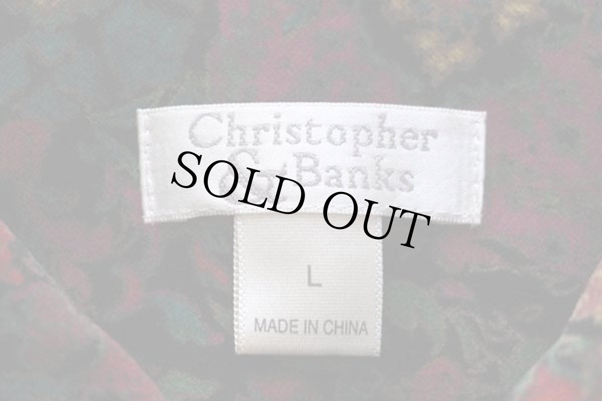 画像4: Christopher&Banks 花柄 総柄 コットン ベロアジャケット L (4)