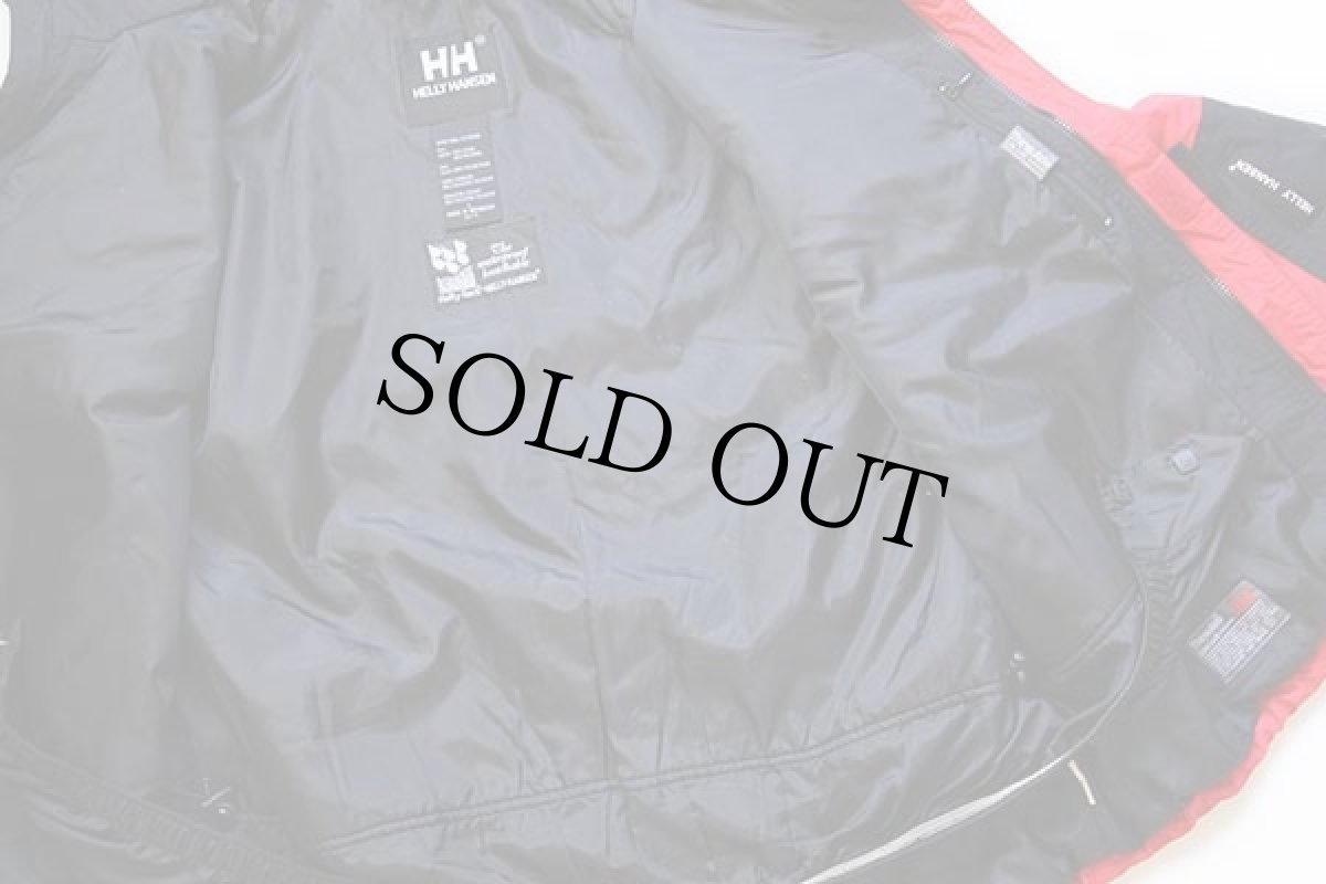 画像6: 90s HELLY HANSENヘリーハンセン ツートン 切り替え Helly-Tech Thinsulate 中綿入り ナイロンジャケット 赤×黒 L (6)