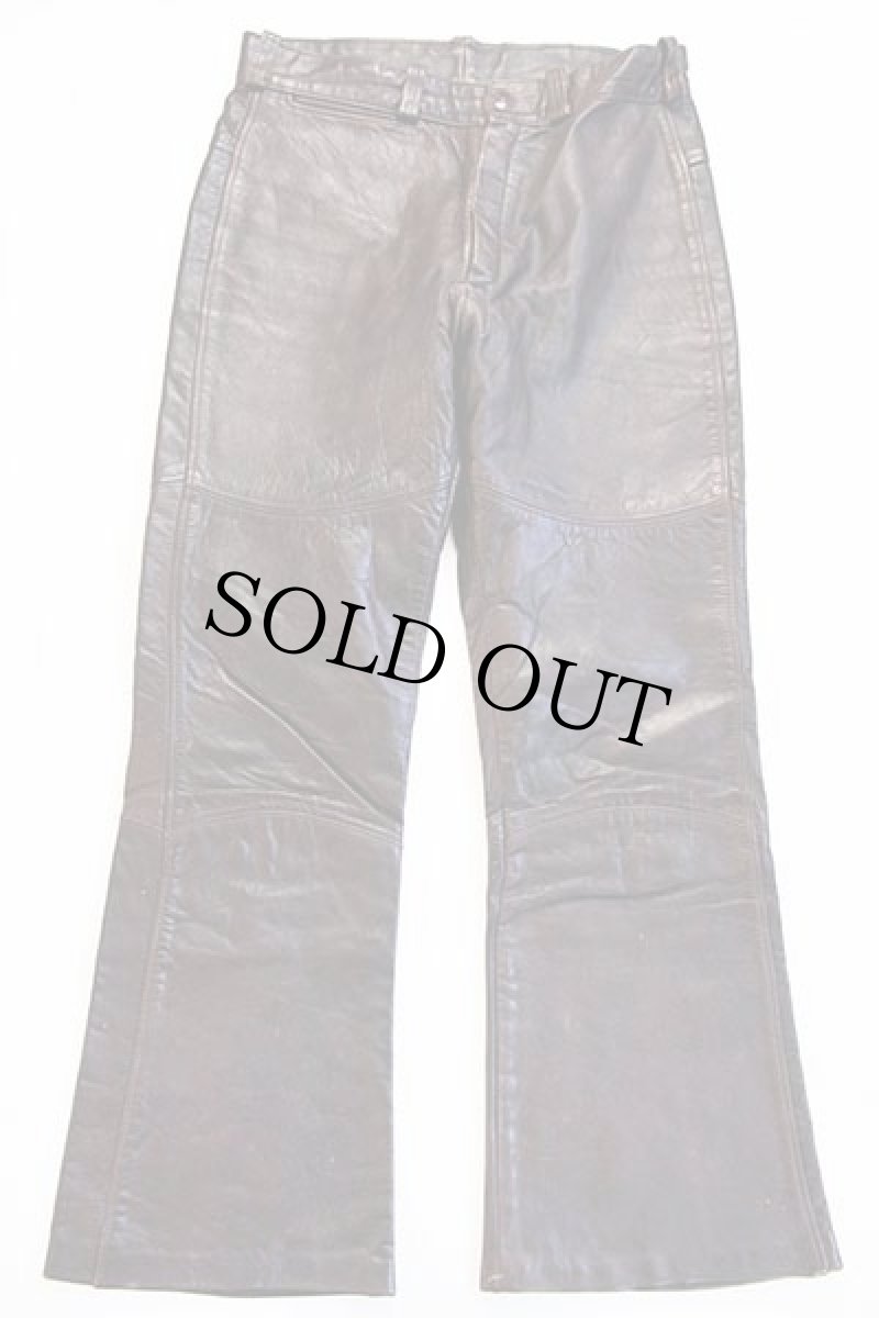 画像2: 70s AMF Harley-Davidsonハーレー ダビッドソン レザーパンツ 茶 w32 (2)