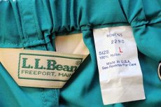 画像6: 80s USA製 L.L.Bean サイドジップ ナイロンパンツ エメラルドグリーン W-L (6)