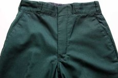 画像4: 70s USA製 Unitog ワークパンツ 深緑 w30 (4)