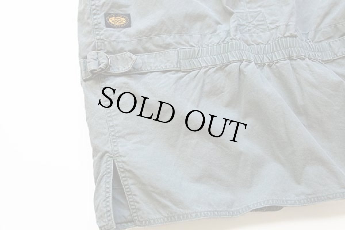 画像6: 90s Woolrichウールリッチ チンスト付き コットン サファリベスト グリーングレー M★カメラマン (6)